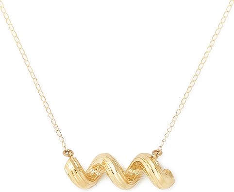 Delicacies Pasta 14K Gold Necklace, Food Jewelry for Food Lovers, Chefs, Cooks and Epicureans