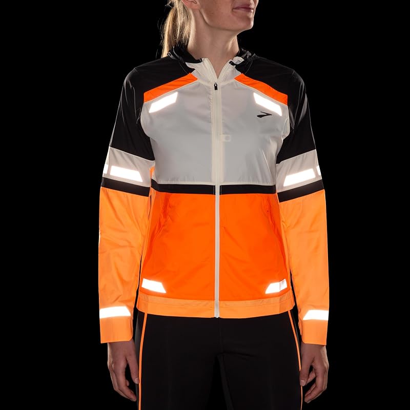 221689167 Run Visible Jacket 2.0 Jacket Femme Ecru/Fluoro Flash/Black Taille 30