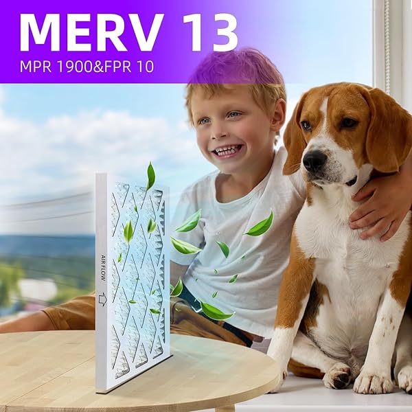 QINGZHUG 10X20X1 MERV 13 (6-PACK) PLEATED AIR FILTER (ACTUAL SIZE: 9.75″ X 19.75″ X 0.75″) MPR 1900 & FPR 10, FURNACE AIR FILTERS 10X20X1 AIR FILTER