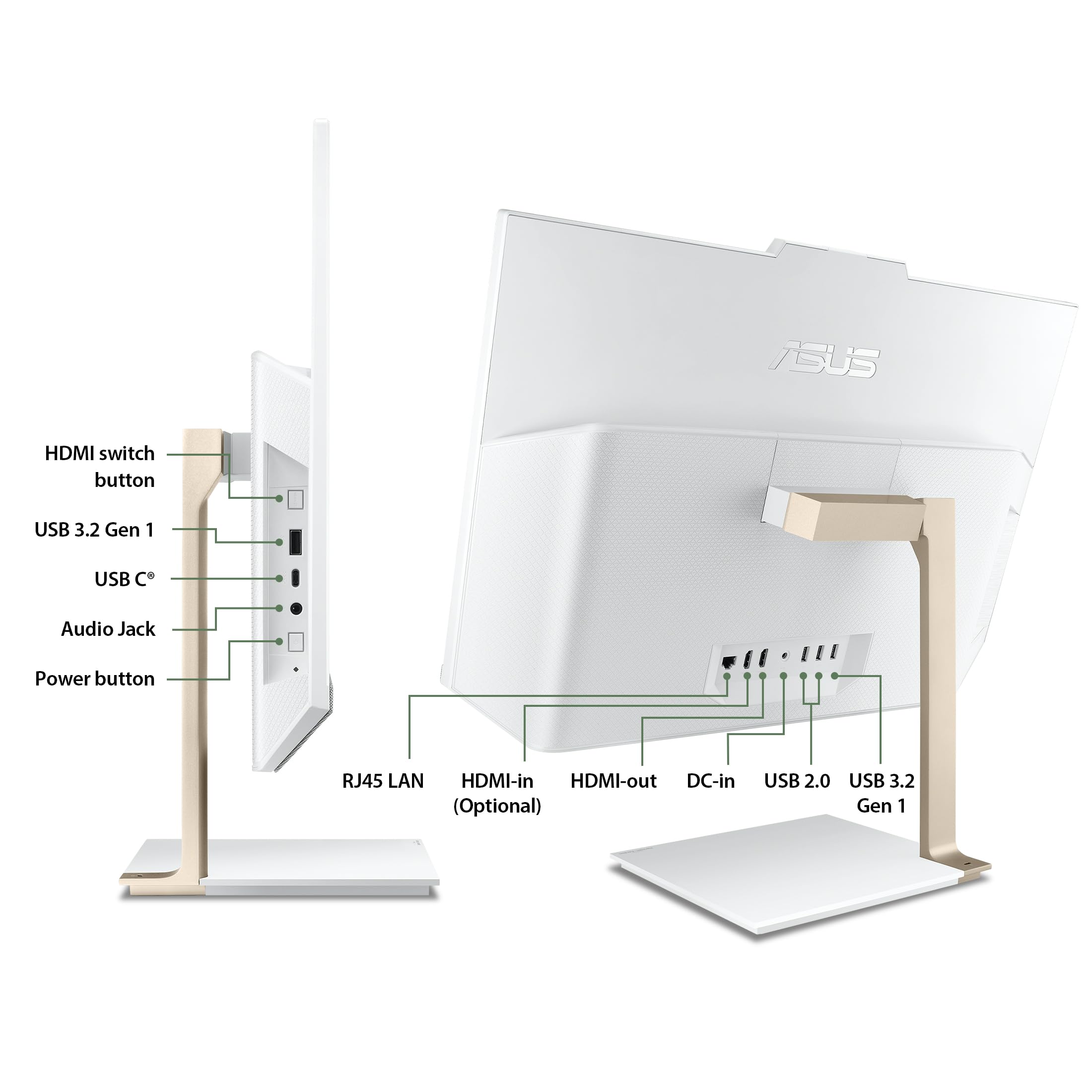 ASUS AiO M3400 AllinOne Desktop PC, 23.8inch Full HD AntiGlare