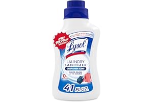 Lysol Disinfectant Laundry Sanitizer & Scent Booster, Laundry Detergent Additive, Color Safe Bleach Alternative, Laundry Odor Eliminator, Kills Bacteria & Viruses, Crisp Linen Scent, 41 Fl Oz Liquid