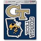 FANMATS NCAAGeorgia Tech 3 Piece Decal Set,Yellow
