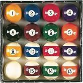 Viper by GLD Products Billiard Master Pool Ball Set, 16-Pc Regulation Resin | Complete 16-Ball Set With Cue Ball, High Grade Solid Resin, 2.25 Inch Regulation Size, Solids And Stripes, Pool Table Balls