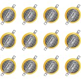 12 Pack CR1616 Battery, CR1616 3V Button Cell Lithium Battery with Solder Tabs for Gameboy Color, Gameboy Advance Game Replacement