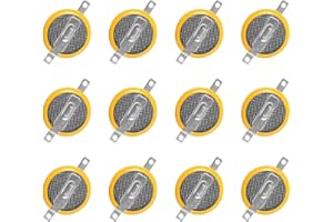 TAESSV 12 Pack CR1616 Battery, CR1616 3V Button Cell Lithium Battery with Solder Tabs for for Pokemon, Gameboy Color, GameBoy Advance Game Battery Replacement