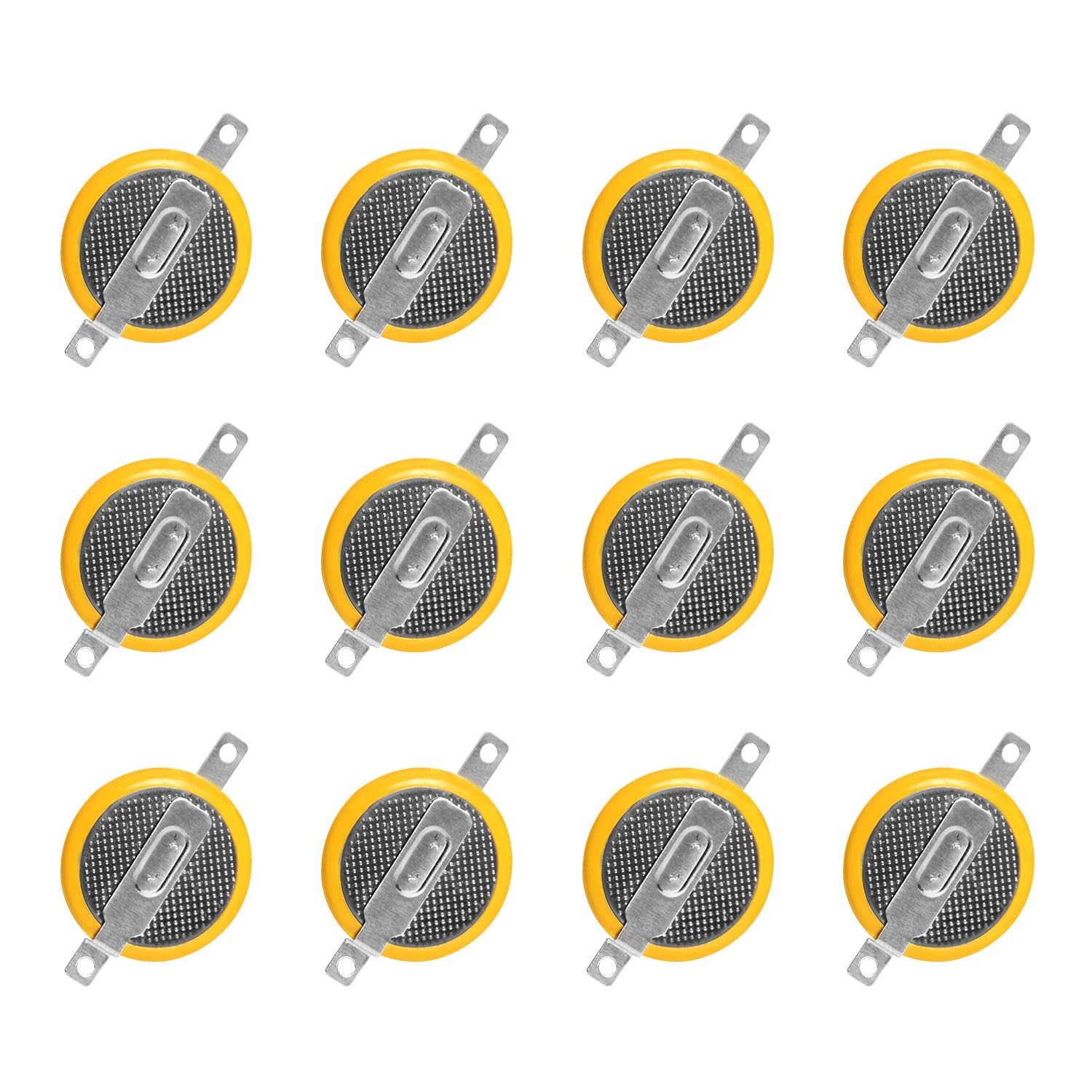 12 Pack CR1616 Battery, CR1616 3V Button Cell Lithium Battery with Solder Tabs for Gameboy Color, Gameboy Advance Game Replacement