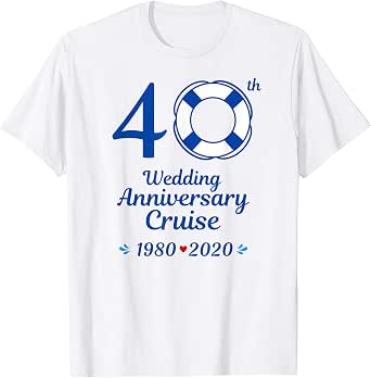 40th wedding anniversary t shirts