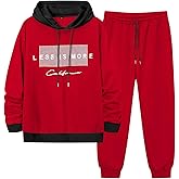 LecGee Men's 2 Piece Outfits Hoodie Sweatshirt Elastic Waist Joggers Sweatpants Casual Athletic Tracksuit Sweatsuit Set