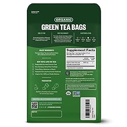 FGO Organic Green Tea, 100 Count Eco-Conscious Tea