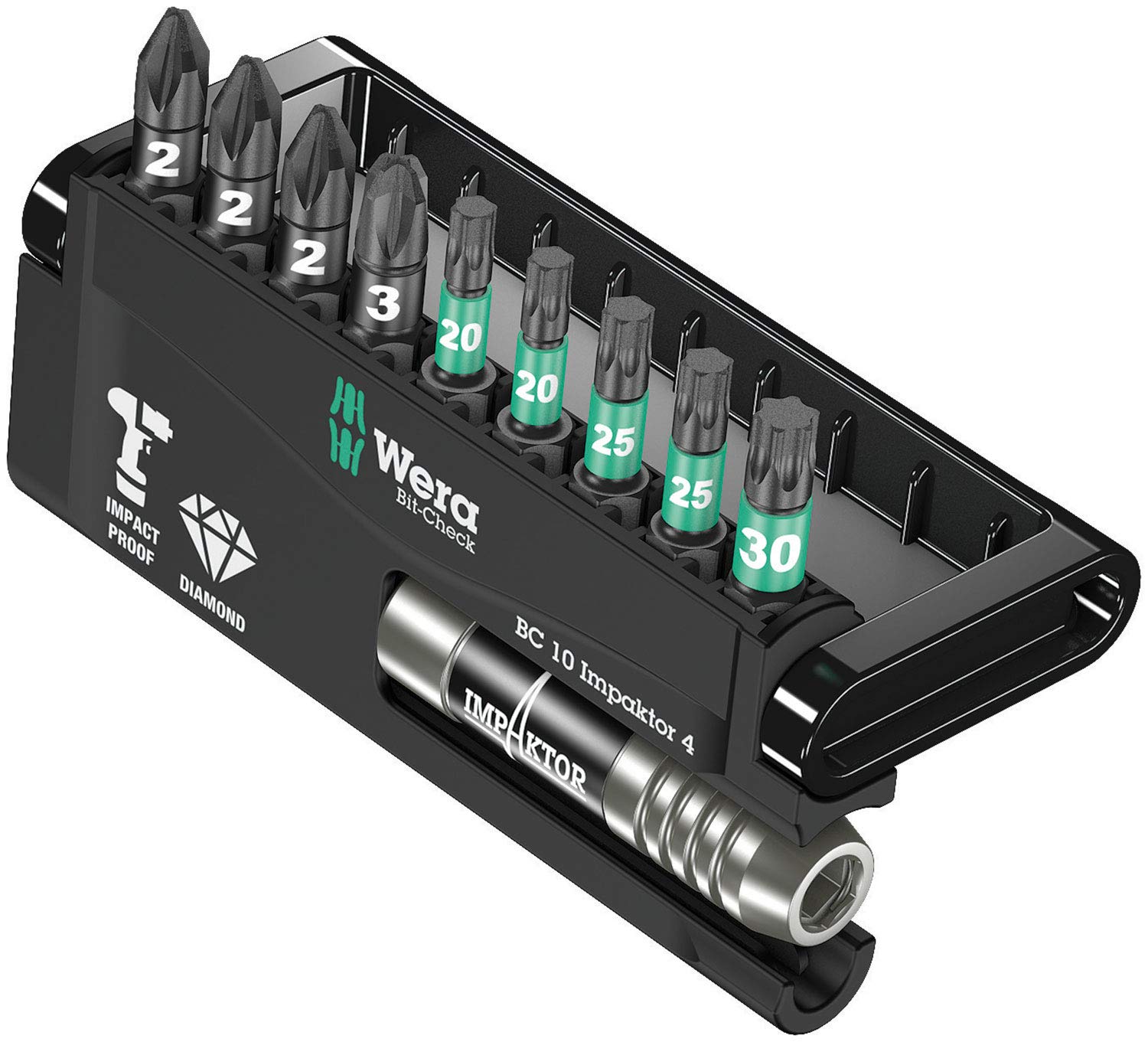 Wera 05057417001 Bit-Check 10 Impaktor 4 Bit Set (10-Piece)
