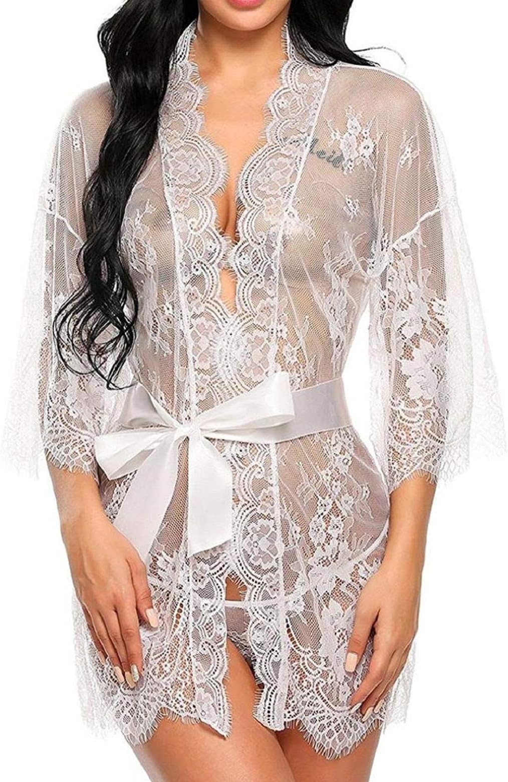Lingerie Sets, Women Sexy Bodysuits Lace Lingerie Dresses Baby Doll Lingerie Sleepwear Underwear Lace Nightwear and G-String
