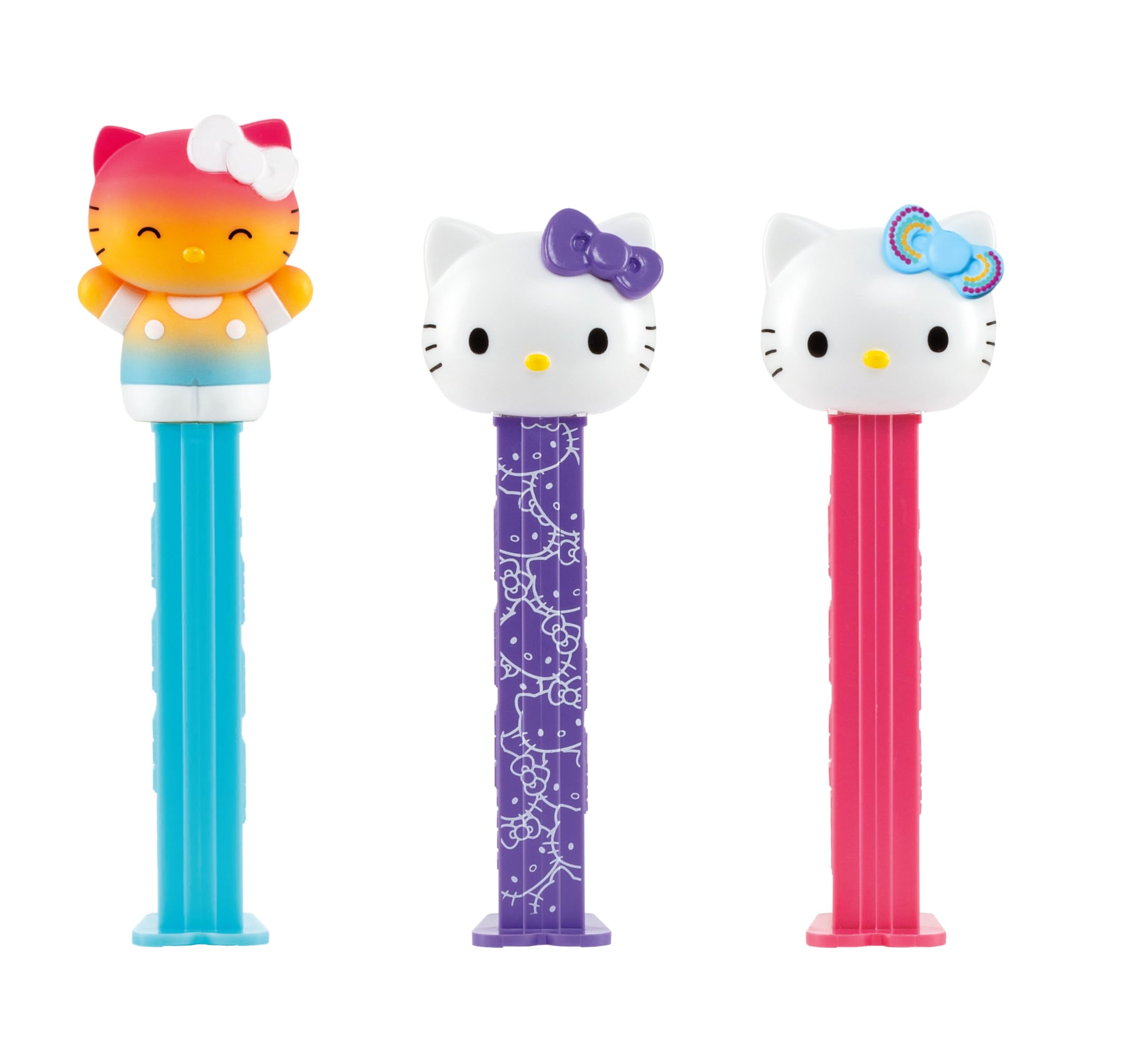 PEZ Hello Kitty Character Sweet Dispenser, Retro Vegan Gift Candy, 2 x 17 g Refill Packs (Pack of 12)