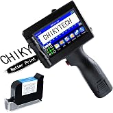 CHIKYTECH Handheld Inkjet Printer 12.7mm Print Height Coding | Portable Inkjet Printer, 12.7mm Print Height, Batch Number Date Logo QR Code Barcode Picture Printing,Printing on Any Surface