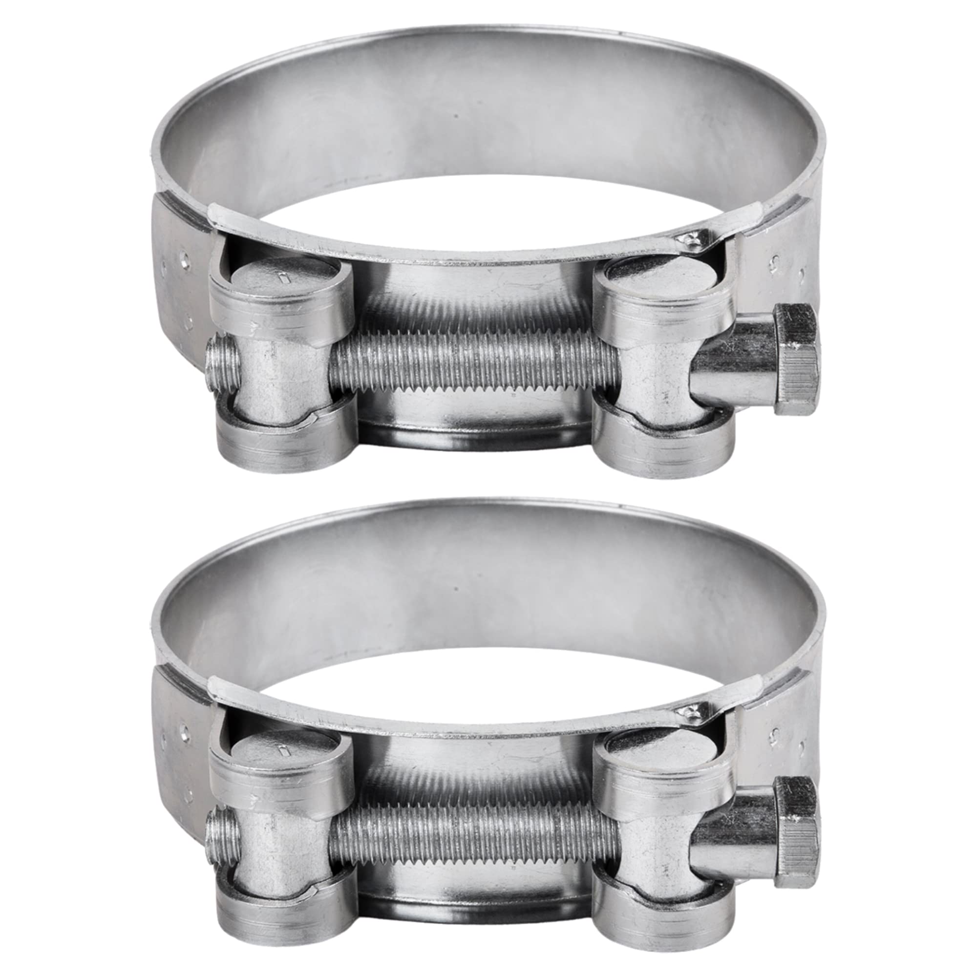 SKIR'CO (Pack of 2 pcs) Reinforced Hose Clamps 68-73 mm, Galvanized Steel, Adjustable Tube and Pipe Clamp (2 pcs)