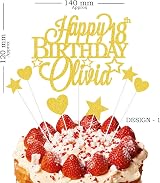 EKAM Personalised Custom Cake Topper Name Age Elegant Party Decoration view 2