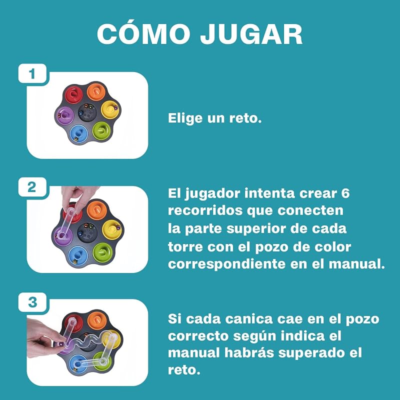 - Conexión Canica | Rompecabezas Niños Y Rompecabezas Adulto con 80 Desafíos Y 6 Canicas| Juegos Niños 8 Años O Más | Juegos Educativos En Solitario — foto 3 de 7