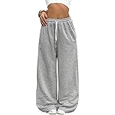 SHENHE Girl's Y2k Baggy Sweatpants Wide Leg Drawstring Sports Athletic Casual Loose Sweatpants
