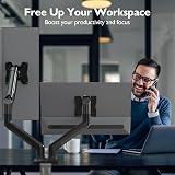 BONTEC Dual Monitor Desk Mount 30 inch Gas Spring Arm VESA 75x75 100x100 view 6