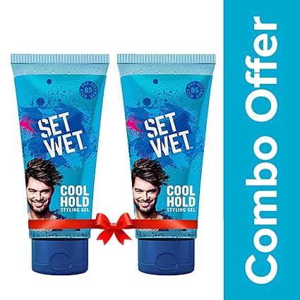 Set Wet Cool Hold Hair Styling Gel For Men 100ml Pack Of 2