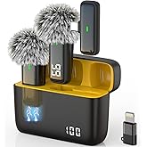 NPTCL Wireless Microphone for iPhone Android Lav Mic USB C Lavalier Microphone Type C Lapel Mic for iPhone 15/16 iPad Video Recording Vlog TikTok - 24H Charging Case Noise Reduction