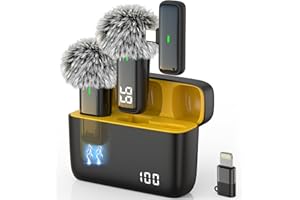 NPTCL Wireless Microphone for iPhone Android Lav Mic USB C Lavalier Microphone Type C Lapel Mic for iPhone 15/16 iPad Video Recording Vlog TikTok - 24H Charging Case Noise Reduction