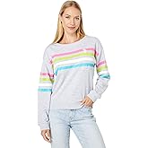 U.S. Polo Assn. Stripe Logo Pullover Crew Neck Sweatshirt Heather Light Grey LG