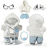 17cm bubu Doll Clothes Outfits Accessories,boy Doll Clothes Set | set include Hoody+Jeans+Small Camera+Glasses+Canvas Shoes(No Doll)