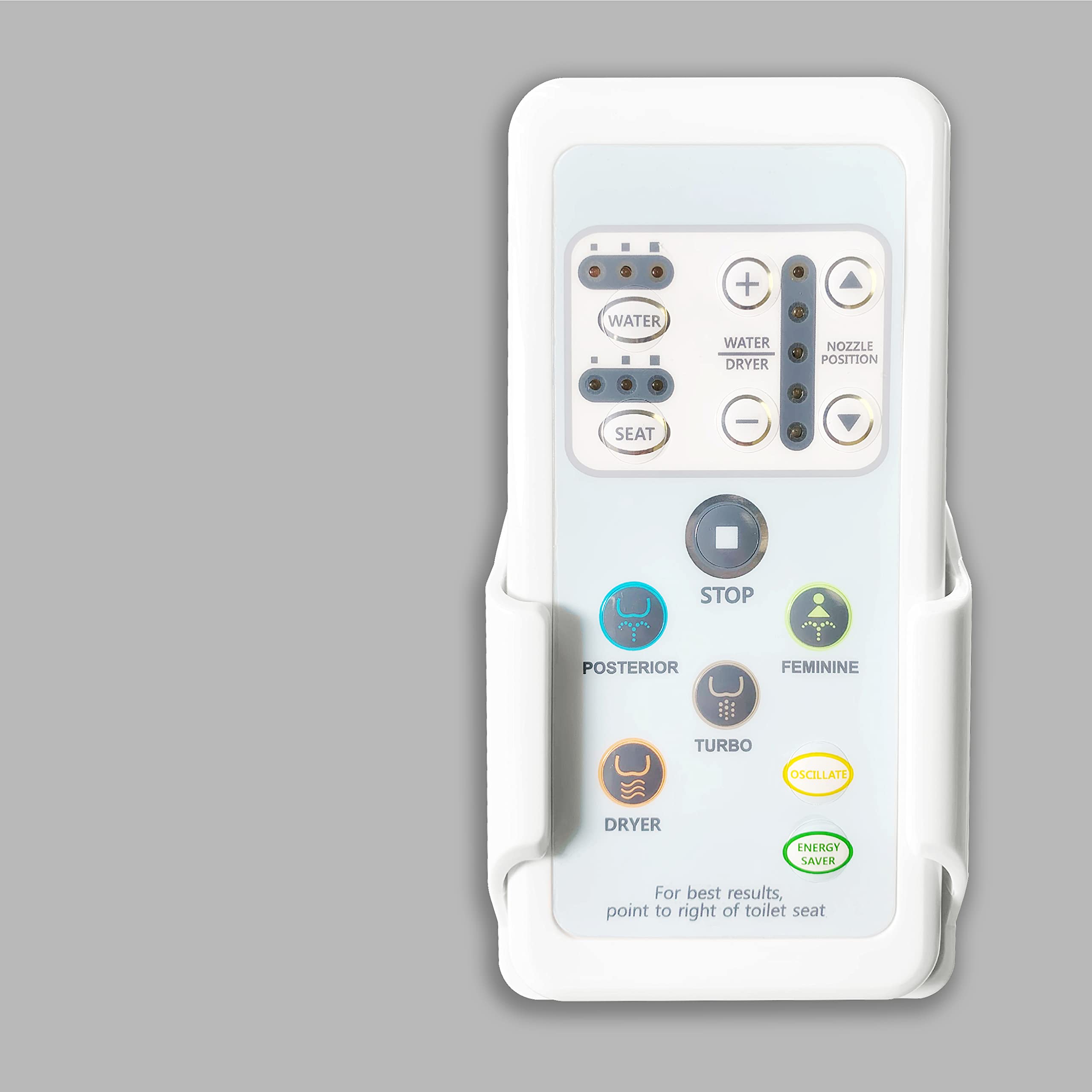 SmartBidet® SB-100R Electric Smart Bidet™ Seat for Elongated Toilets with Remote Control, Stainless Steel Nozzle with Removable Nozzle Cap, Slim and Strong Design
