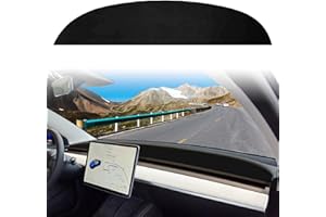 BSAMZO Model 3 Model Y Dashboard Cover Interior Tesla Accessories Compatible with Model Y/3 2017-2021 2022 2023 (Black)