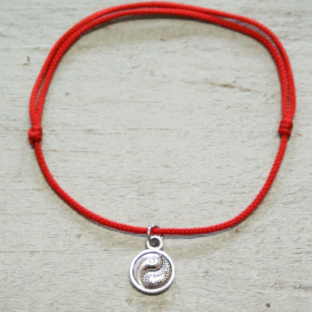 Yin Yang Bracelet Yin Yang Jewelry Ying Yang Jewelry Zen Bracelet Red String Bracelet Red String Of Fate Red Bracelet String Bracelet Thread