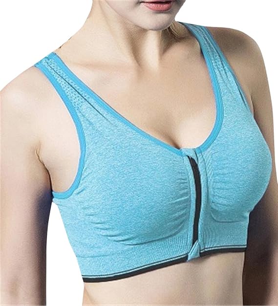 Amazon スポーツブラ レディース 吸汗速乾 ブラ 揺れない 無地 ノンワイヤーブラ 前開き ヨガトップス ブラトップ おしゃれ 人気 パット付 フィットネス トレーニング スポーツブラ 通販