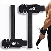 Lights Mountain Non-Slip Lifting Straps Wrist cuffs for Weightlifting, Double D-Ring for Deadlifts, Pull-Ups, Cable Machine Training
