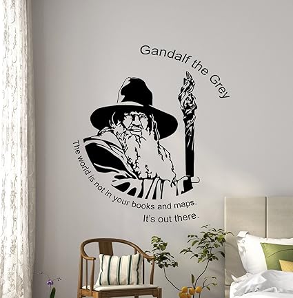 Gandalf Citation Autocollant Mural Tolkien Hobbit Le Seigneur Des Anneaux Poster Cadeau Geek Pochoir Illustrations Autocollant En Vinyle Bebe Decoration Murale Enfants Chambre D Enfant Decoration Murale Amovible Panoramique 21 V Amazon Fr Bricolage