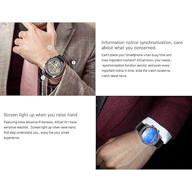 Docooler AllCall W1 Watch-Phone Heart Rate Smart BT Sport GPS 3G/2G 2GB RAM 16GB ROM MTK6580m Quadcore Android 5.1 Call Notification Pedometer MP3 MP4 ...