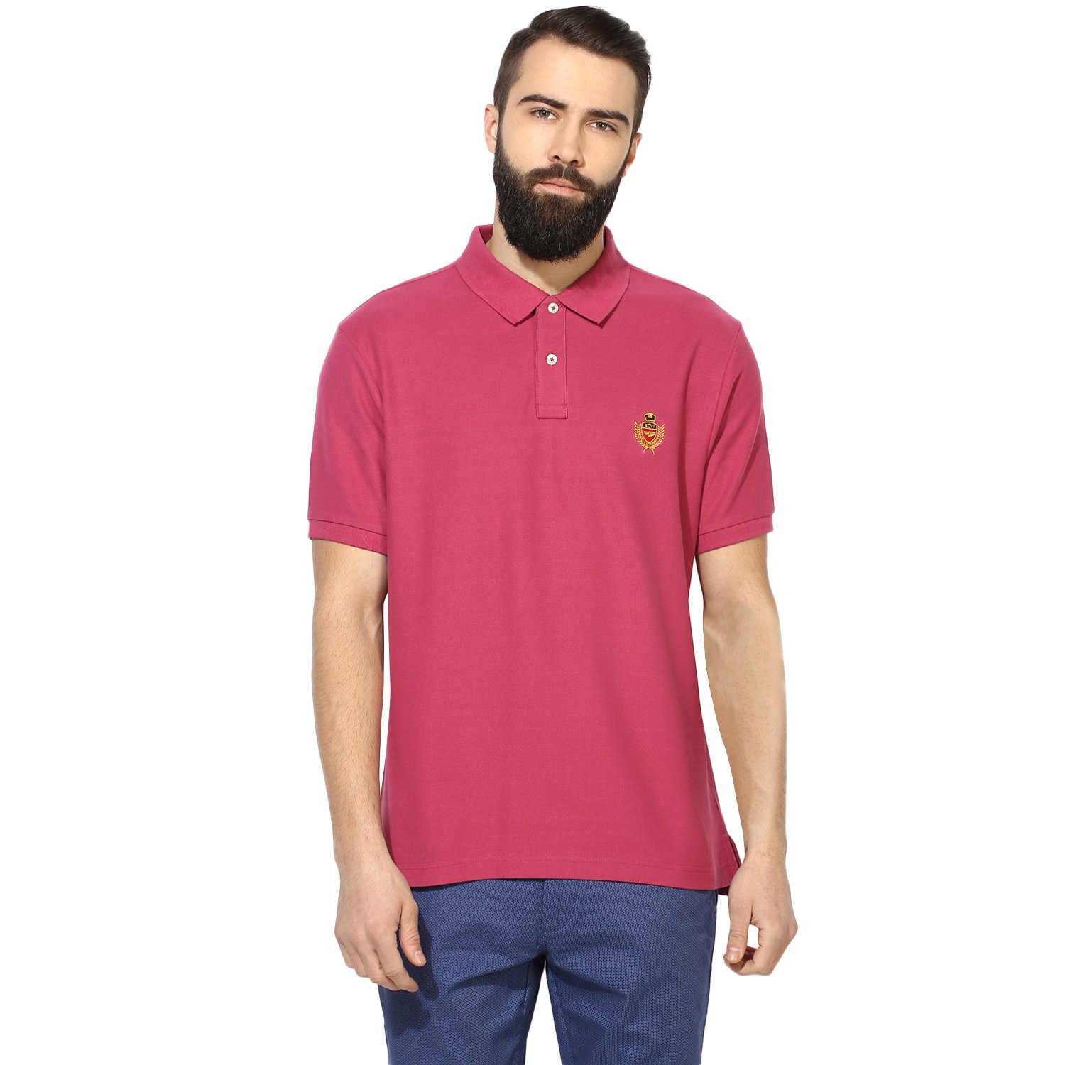 red tape men's solid regular fit t-shirt