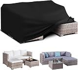 PATIO PLUS Garden Furniture Cover 170x94x71cm PU Coating 600D Oxford Black