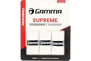 Gamma Sports Pickleball Supreme Overgrip, Easy to Apply Grip Tape for Pickle Ball Paddles, Badminton, Squash - Replacement Ta