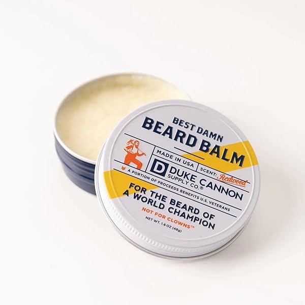 DUKE CANNON SUPPLY CO. BEST DAMN BEARD BALM – REDWOOD SCENT, 1.6 OZ.
