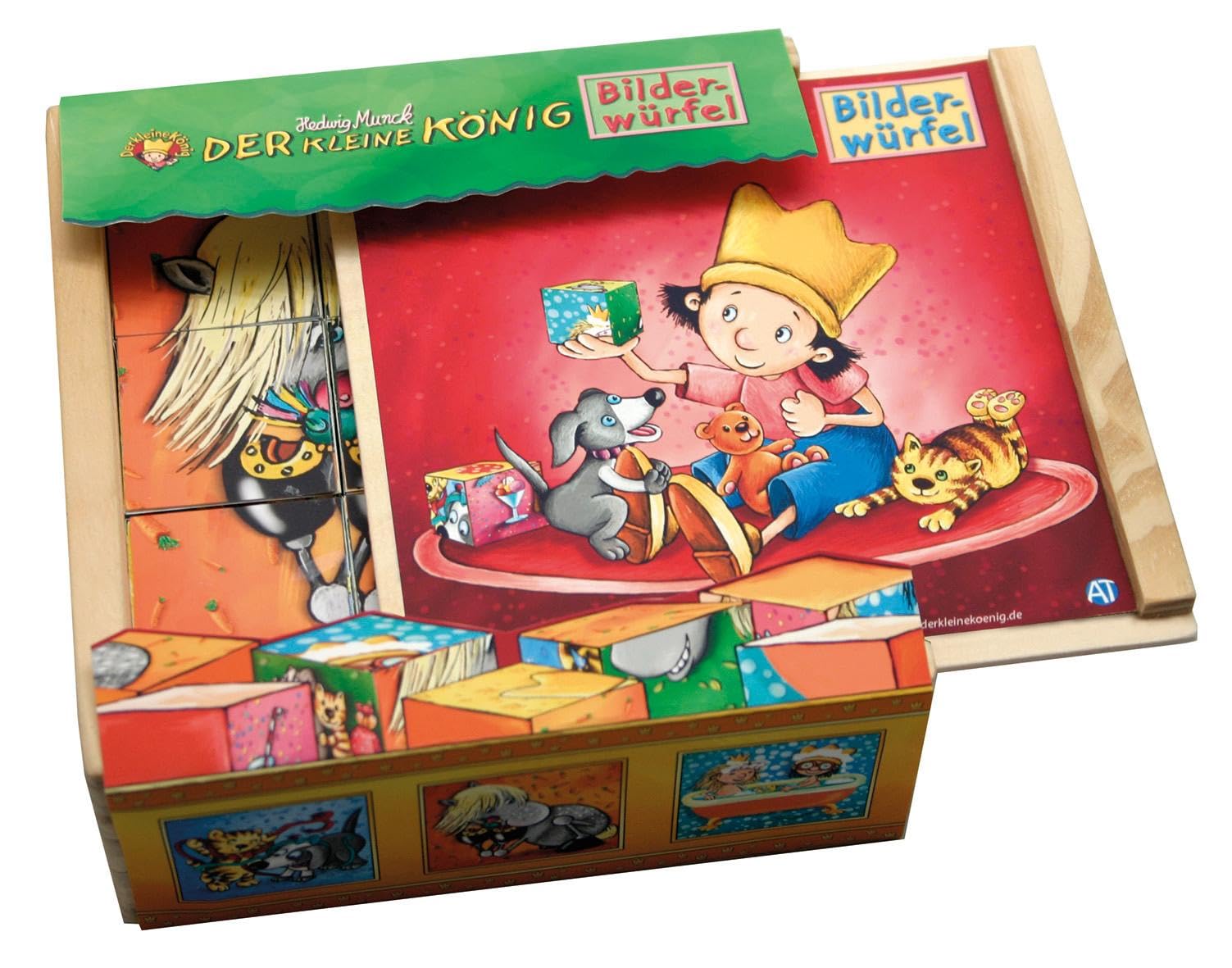 Trötsch Verlag 39796 Picture Cube The Little King in Wooden Box Approx. 13 x 13 x 5 cm