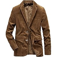 Men's Vintage Corduroy Blazers Two Buttons Single Breasted Sports