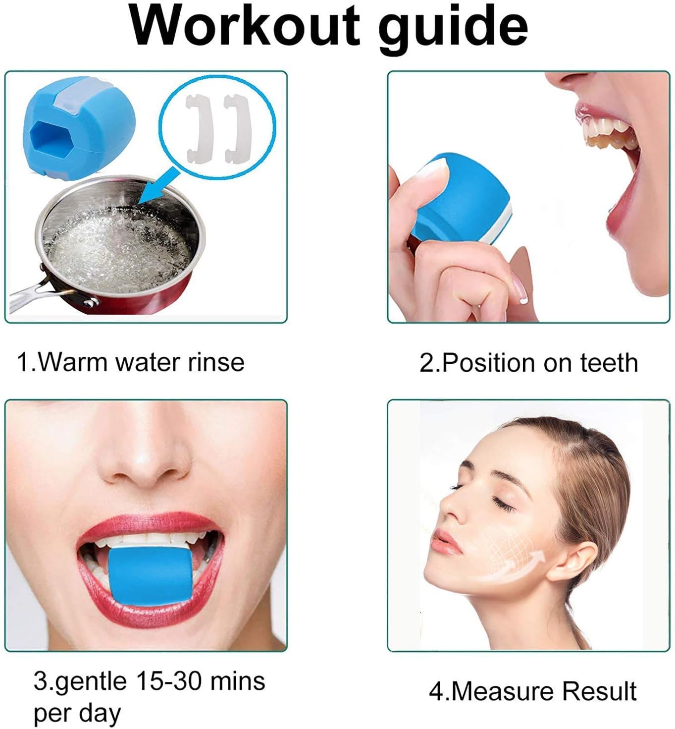 2 Pack Jaw Exerciser, Jawline and Neck Double Chin Exercise Device ...