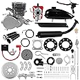 Sange 2 Stroke Pedal Cycle Petrol Gas Motor Conversion Kit Air Cooling Motorized Engine Kit for Motorized Bike (110cc,Silver)