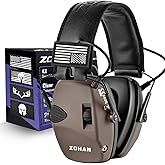 ZOHAN Electronic Shooting Earmuffs, Hearing Protection Shooters, NRR 23dB Noise Reduction Gun Range Ear Protection Headphones