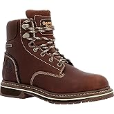 Georgia Boot AMP LT Edge Women's Alloy Toe Waterproof Work Boot, Brown, Size 11(M)