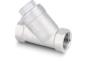 SYWUWV Industrial Plumbing Y Strainers NPT Female 1/2", Heavy Duty 304 Stainless Steel Y-Strainer, Y-Shaped Filter Valve Connector with 80 Mesh Screen to Remove Excess Impurities for Water Oil Gas DN15
