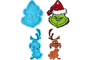 PEVOGON Christmas Ornament Resin Molds Silicone Casting Molds DIY Craft Supplies for Ornament Keychain Pendant Making
