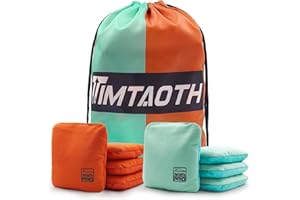 Timtaoth Dual Sided Corn Hole Bags Professional Cornhole Bags Set of 8 Regulation Corn Hole Bean Bags Slick and Stick