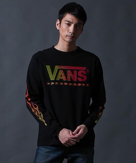 Amazon Co Jp Vans バンズ フレアパターンロンt メンズ 服 ファッション小物