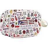 TIIMG Puerto Rico Is Always A Good Idea Gift Boricua Cosmetic Bag Puerto Rican Flower Coqui Makeup Zipper Pouch (Puerto Rico mb)