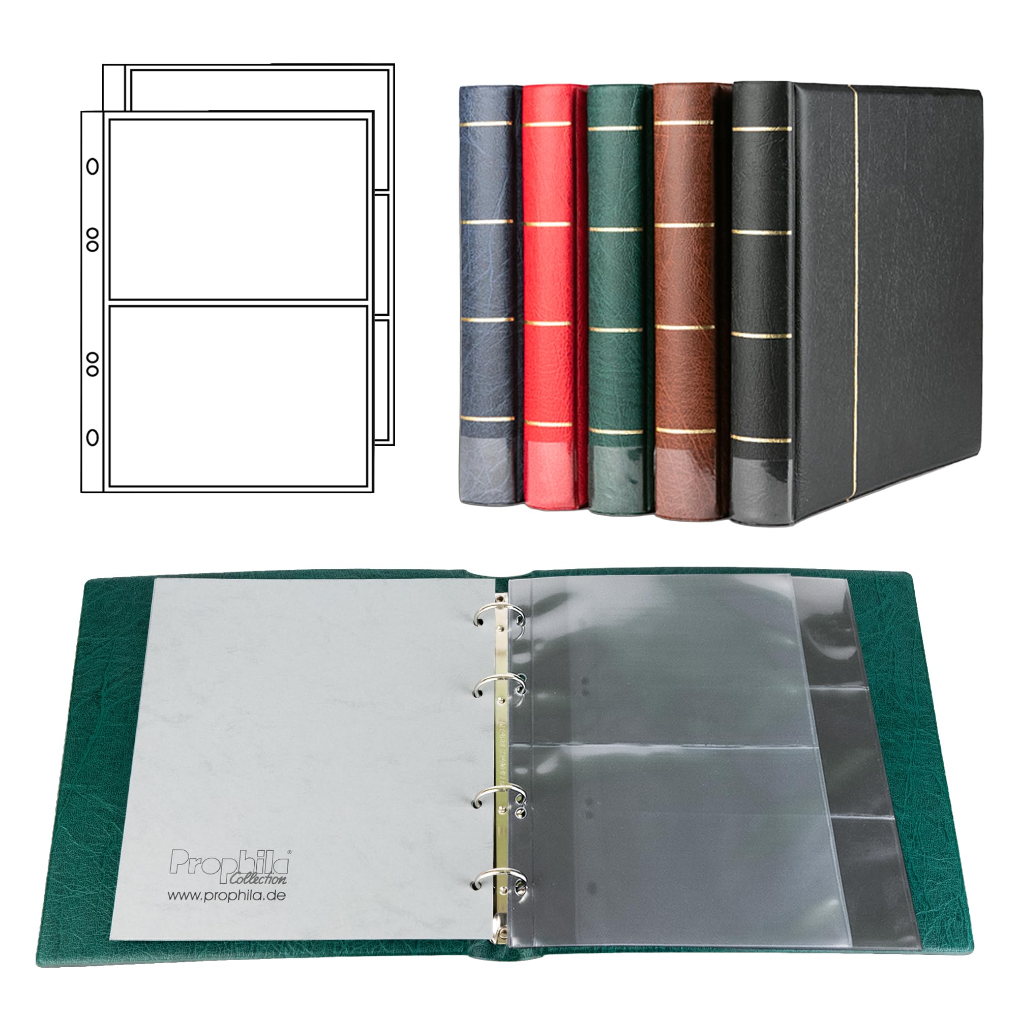 Prophila banknotes album with 20 pockets for 50 banknotes